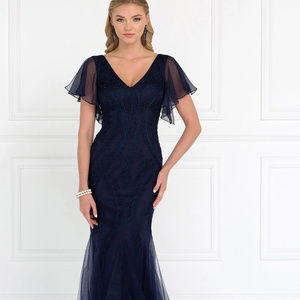 Beautiful cap sleeve formal dress